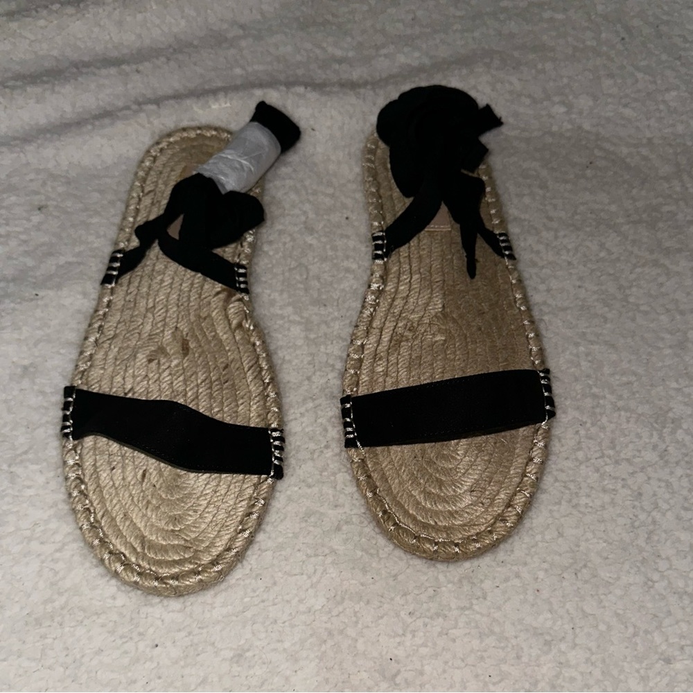 BNWOT Asos Espadrilles with Ties, Size 10